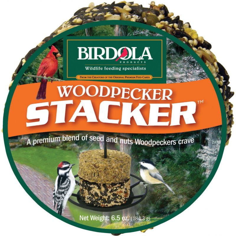 Birdola Woodpecker Stacker Bird Seed Cake