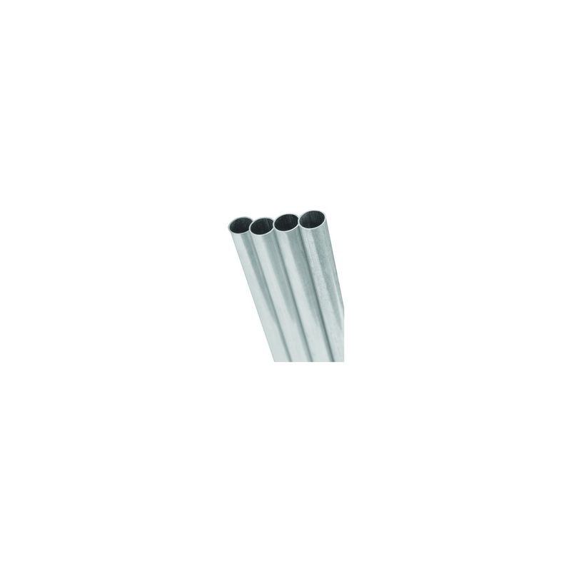 K &amp; S 1111 Decorative Metal Tube, Round, 36 in L, 3/16 in Dia, 0.014 in Wall, Aluminum (Pack of 6)