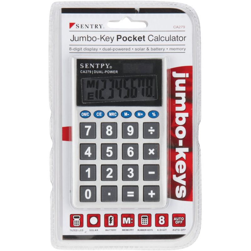Sentry Jumbo Key Pocket Calculator