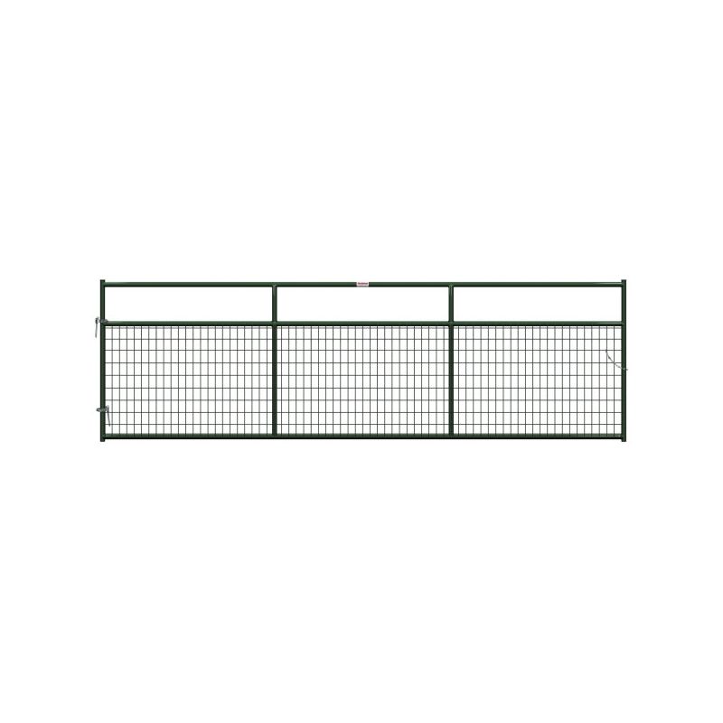 Behlen Country 40132142 Wire-Filled Gate, 168 in W Gate, 50 in H Gate, 6 ga Mesh Wire, 2 x 4 in Mesh, Green Green