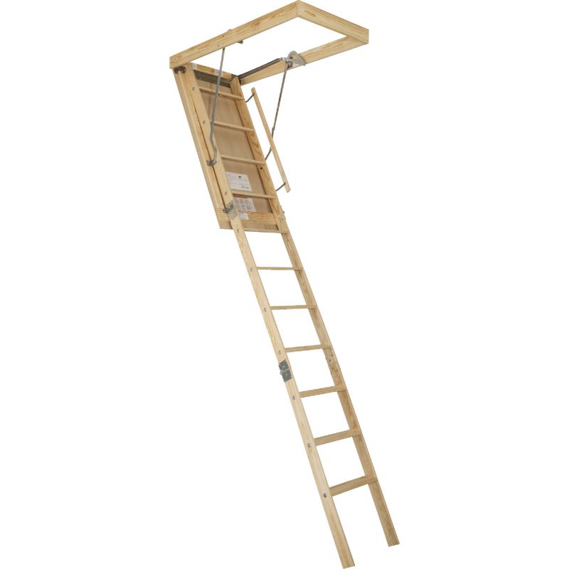 Louisville Ladder Premium Wood Attic Stairs with Fire Guard