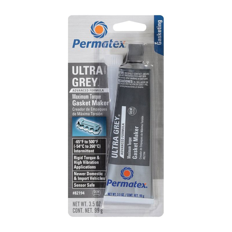 Permatex 82194 Gasket Maker, 3.5 oz Tube, Paste, Mild Gray