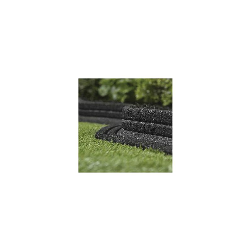 Rubberific RBFE4BK40 Brickface Landscape Edging, 48 in L, L, Rubber, Black Black