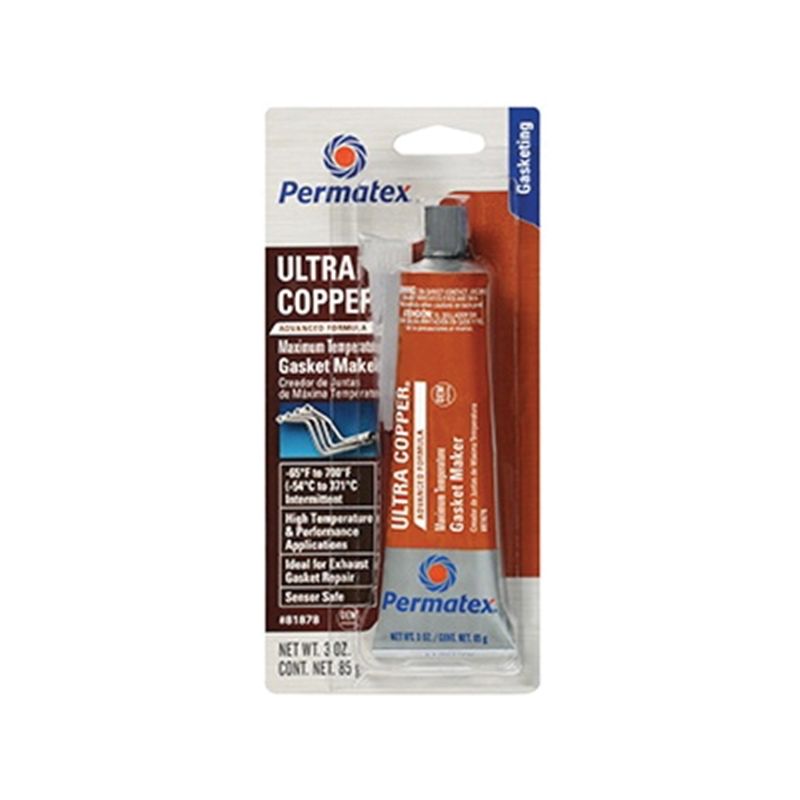 Permatex 59703/17914 Silicone Adhesive Sealant, 3 oz Tube, Paste Copper