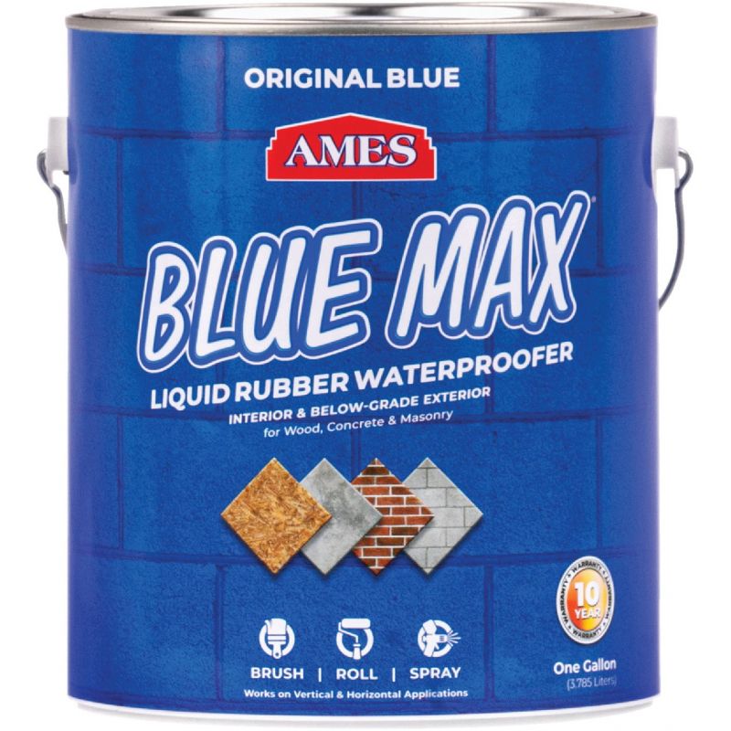 Ames Blue Max Liquid Rubber Membrane Waterproofing Coating 1 Gal., Blue