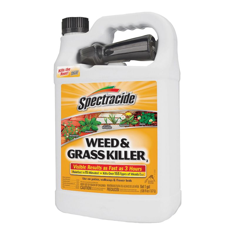 Spectracide HG-96017 Weed and Grass Killer, Liquid, Amber, 1 gal Can Amber