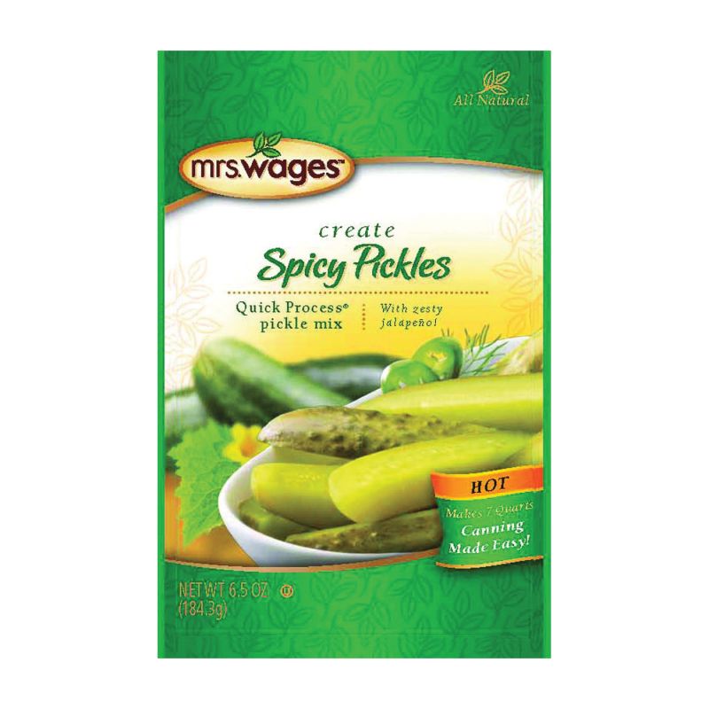 Mrs. Wages W655-J7425 Hot Spicy Pickle Mix, 6.5 oz Pouch (Pack of 12)