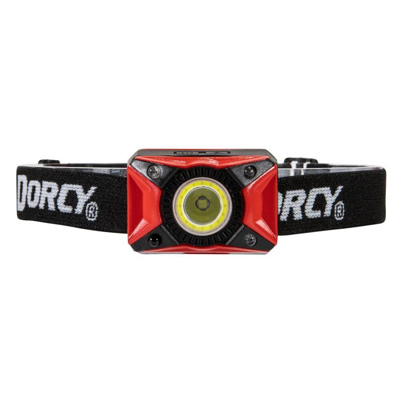 Dorcy Ultra HD 41-4337 Rechargeable Headlamp, 1200 mAh, Lithium-Ion Battery, LED Lamp, 650 Lumens, Flood, Spot Beam, Red Red