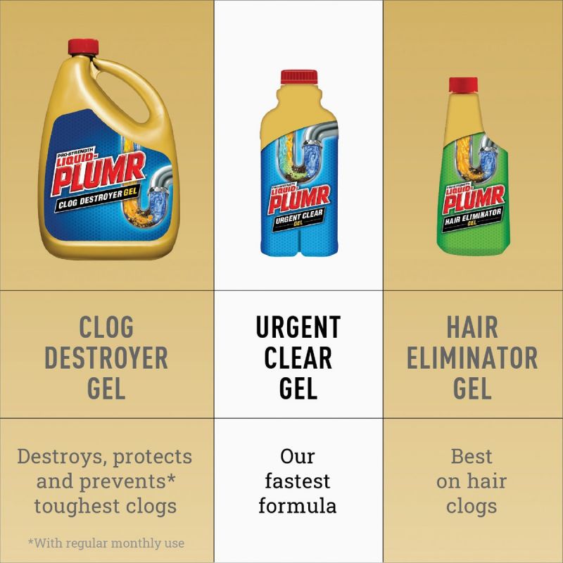 Liquid-Plumr Urgent Clear Pro-Strength Drain Cleaner 17 Oz.
