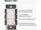 Lutron Maestro Digital Slide Dimmer Switch White