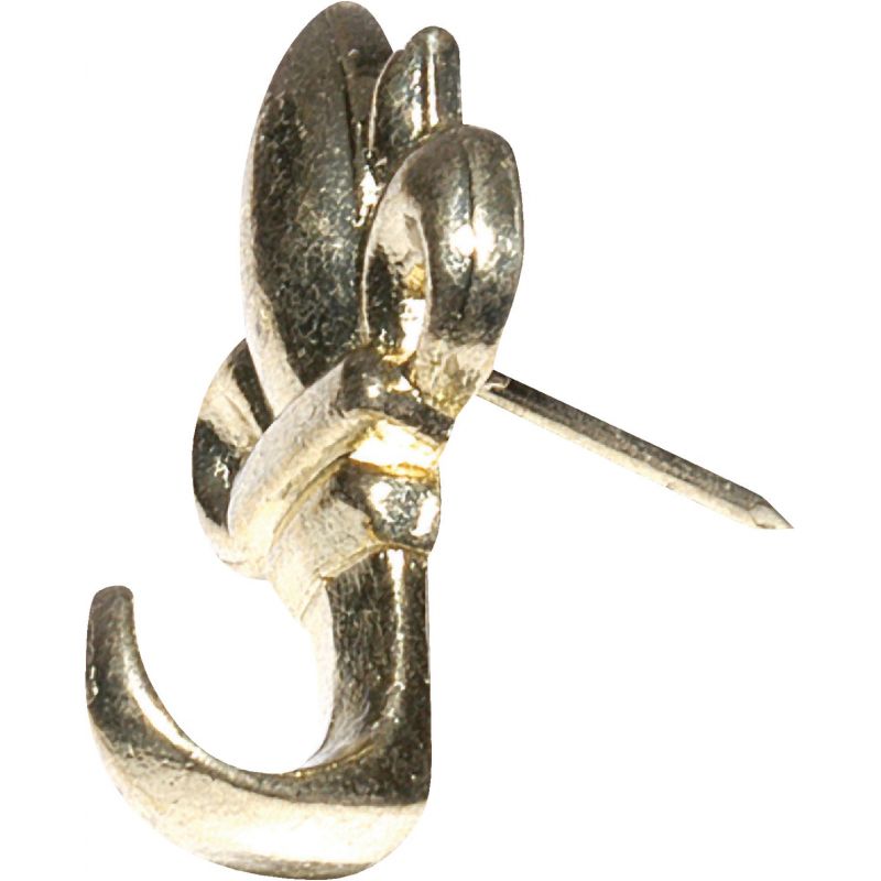 Hillman Anchor Wire Fleu-de-Lis Decorative Push Pin Hanger 20 Lb, Push Pin (Pack of 10)