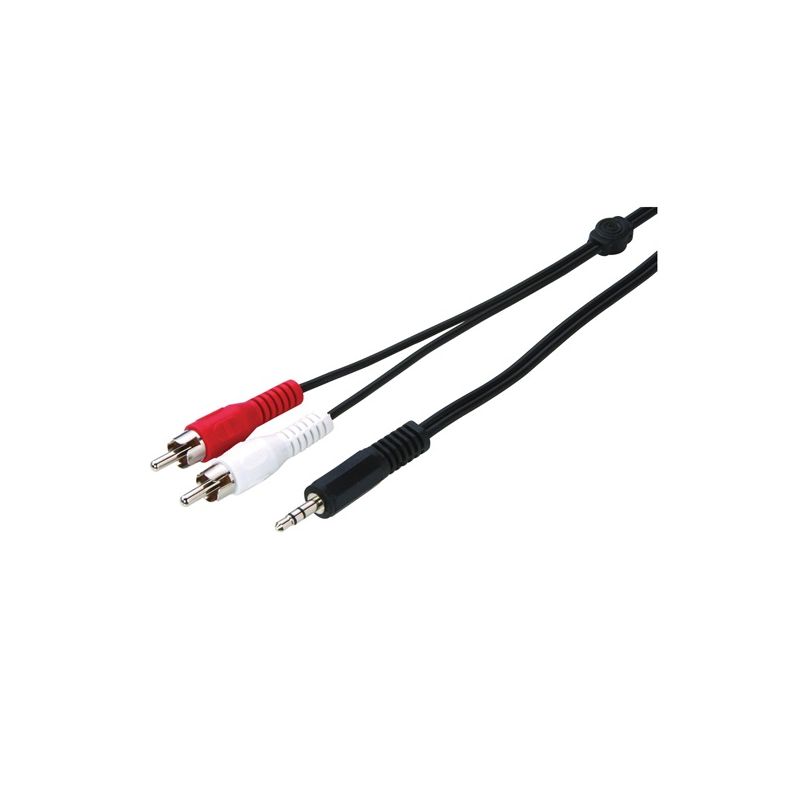 Zenith AY1036MP3MMR Audio Y-Cable, 36 in L, Black Black
