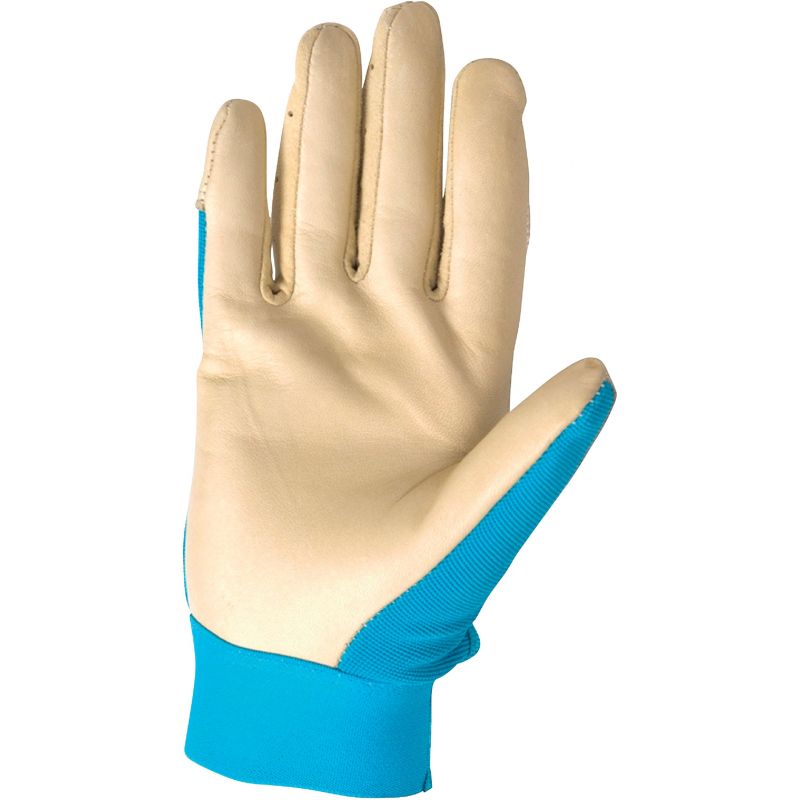 Wells Lamont HydraHyde Women&#039;s Adjustable Wrist Work Glove M, Tan &amp; Blue