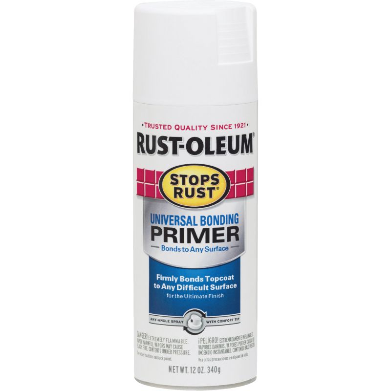 Rust-Oleum Stops Rust Universal Bonding All-Purpose Spray Primer White, 12 Oz.