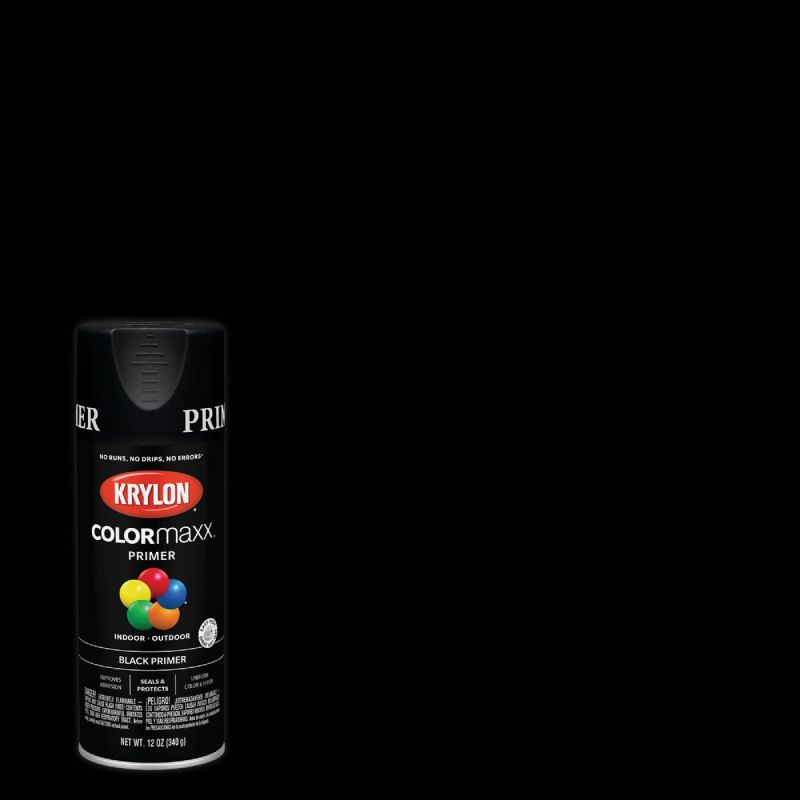 Krylon ColorMaxx Indoor/Outdoor All-Purpose Spray Primer Black, 12 Oz.