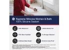 GE Supreme Silicone Kitchen &amp; Bath 100% Silicone Sealant White, 2.8 Oz.