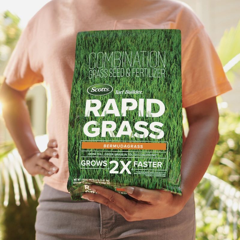 Scotts Turf Builder Rapid Grass Bermudagrass Seed Fine Texture, Light Green Color