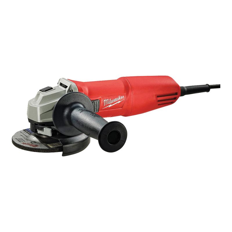 Milwaukee 6130-33 Angle Grinder, 7 A, 5/8-11 Spindle, 4-1/2 in Dia Wheel, 12,000 rpm Speed Black/Red