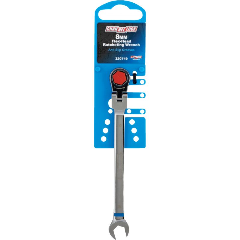 Channellock Ratcheting Flex-Head Wrench 8 Mm