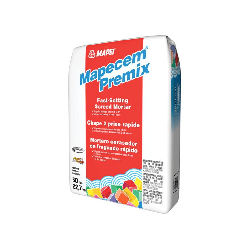 Buy MAPEI Mapecem Premix Series 2060021 Screed Mortar, White, 50 lb Bag White