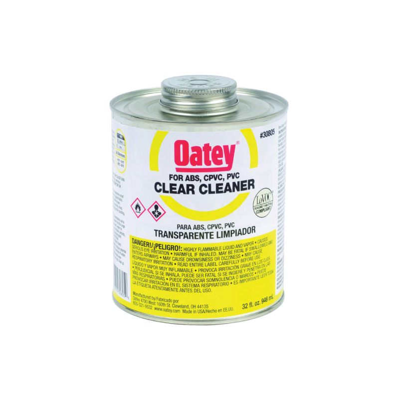 Oatey 30805 Pipe Cleaner, Liquid, Clear, 32 oz Clear