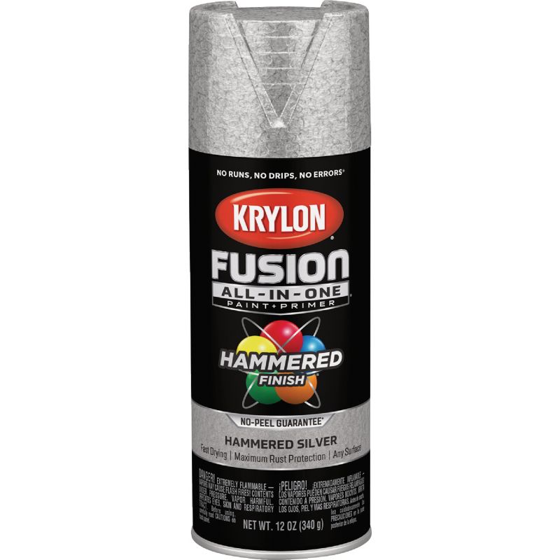 Krylon Fusion All-In-One Spray Paint &amp; Primer Silver, 12 Oz.