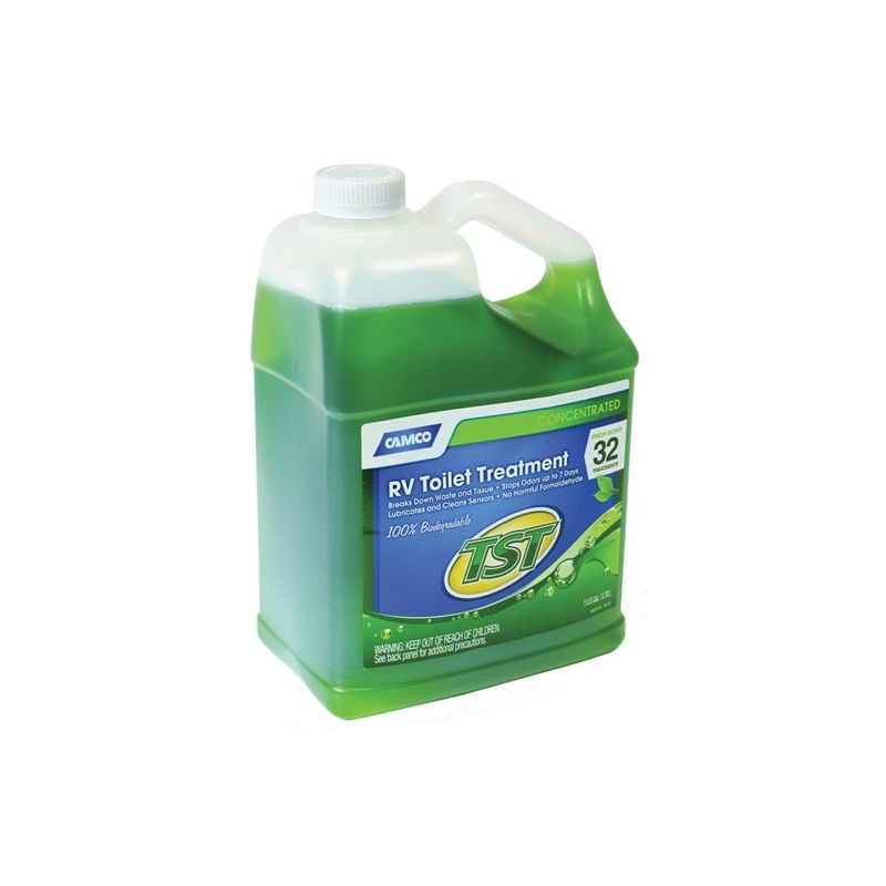Camco USA 40227 RV Toilet Treatment, 1 gal, Bottle, Liquid, Fresh Fragrance Transparent Green