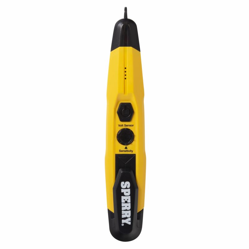 Sperry Instruments VD6509 Detector with Flashlight, LED Display, Functions: AC Voltage, Yellow Yellow