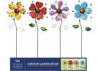 Alpine Glass Flower Garden Stake Assorted (Pack of 12)
