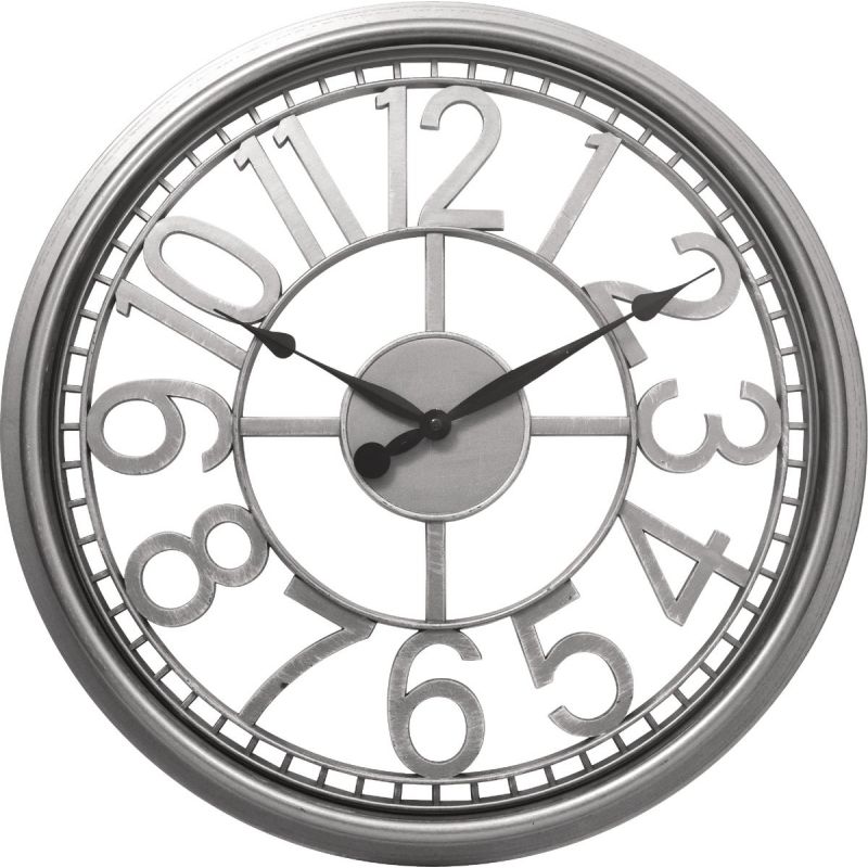 Westclox Silver Open Dial Wall Clock