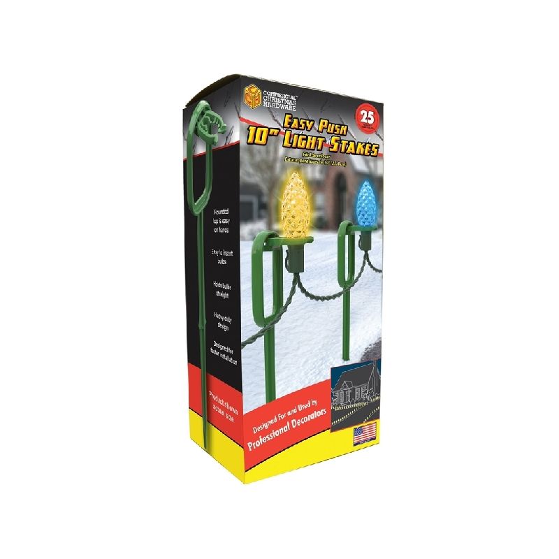 Adams Easy Push 9110-99-5635 Light Stake, 10 in L, Green Green (Pack of 10)