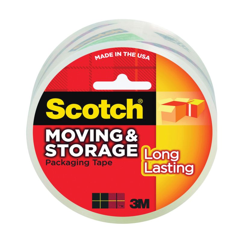 Scotch 3650 Packaging Tape, 54.6 yd L, 1.88 in W, Polypropylene Backing, Clear Clear