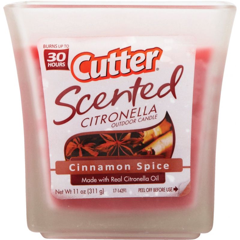 Cutter Scented Citronella Outdoor Candle Red, 11 Oz.