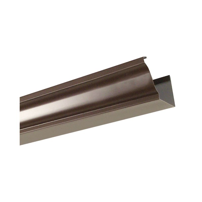 Amerimax 2400619120 Gutter, 10 ft L, 5 in W, 0.185 Thick Material, Aluminum, Brown Brown