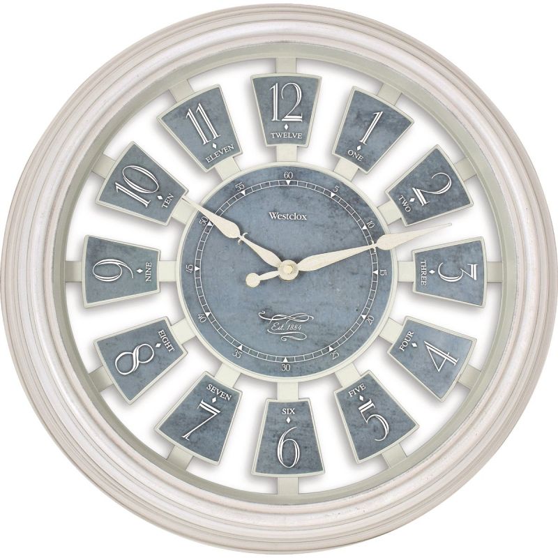 Westclox Antique White Open Wall Clock