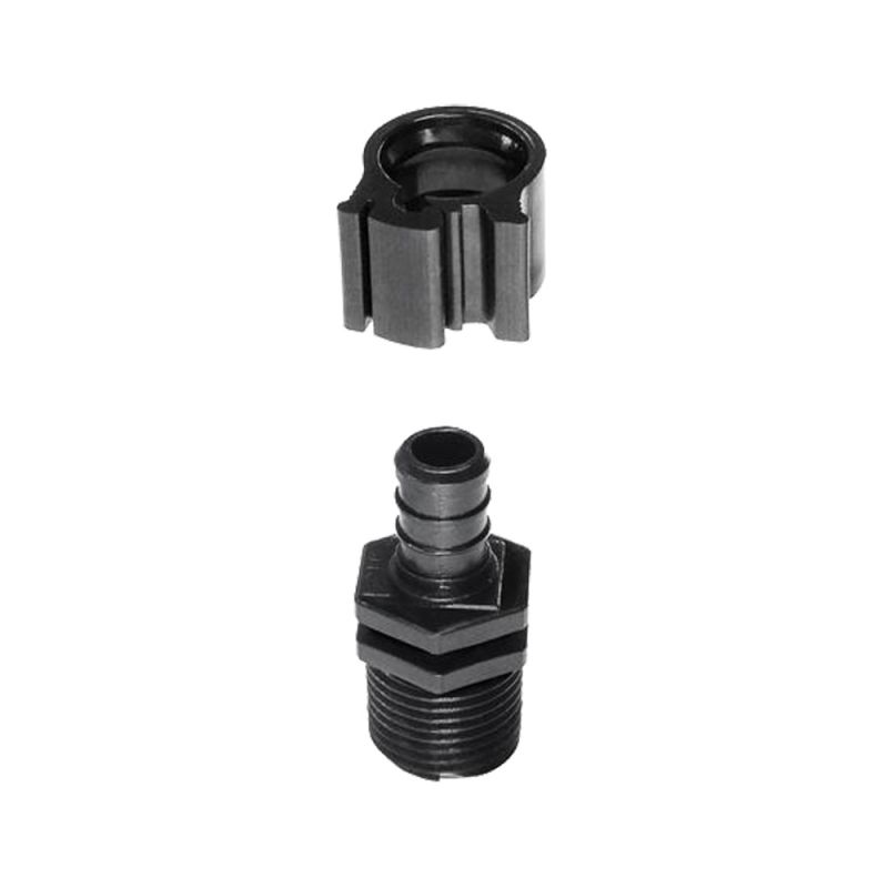 Flair-It PEXLOCK 30842 Pipe Adapter, 1/2 in, Male, Polysulfone, Black, 100 psi Pressure Black
