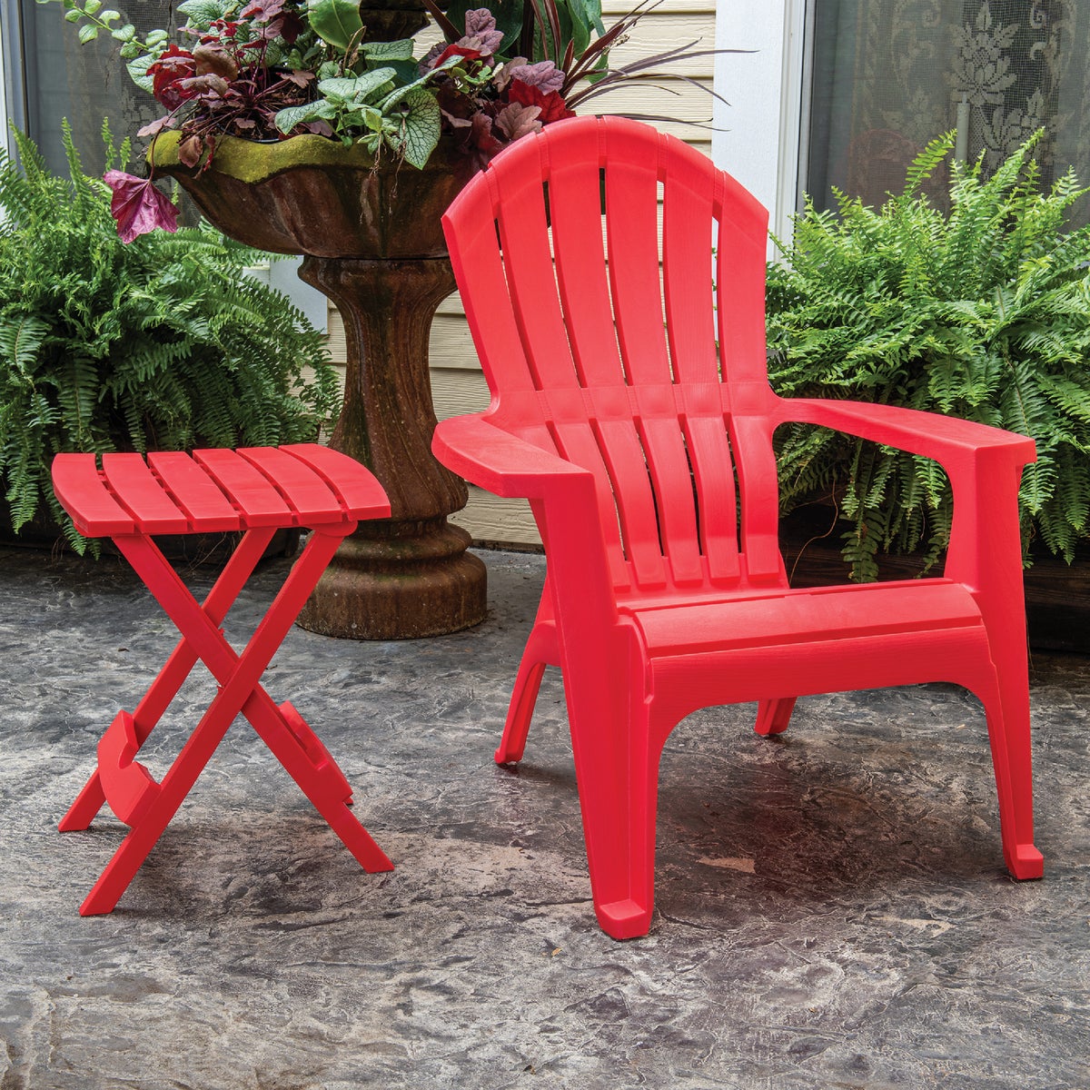 Buy Adams RealComfort Ergonomic Adirondack Chair Cherry Red