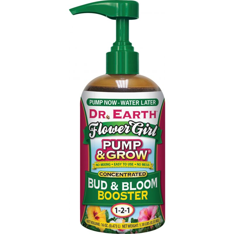 Dr. Earth Pump &amp; Grow Flower Girl Liquid Plant Food 16 Oz.