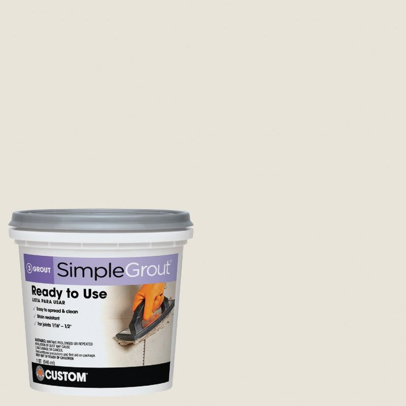 Custom Building Products Simplegrout Tile Grout Quart, Bright White