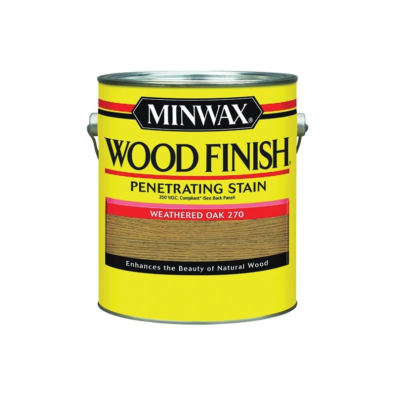 Minwax Wood Finish 710970000 Wood Stain, Weathered Oak, Liquid, 1 gal, Can Weathered Oak (Pack of 2)