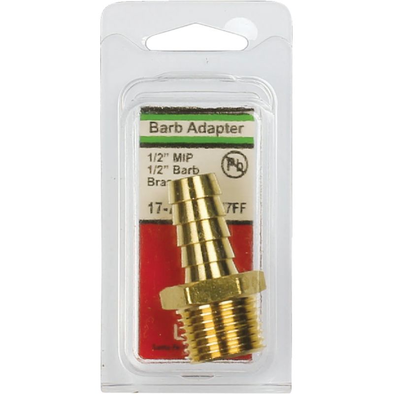 Lasco Brass Hose Barb X Male Pipe Thread Adapter