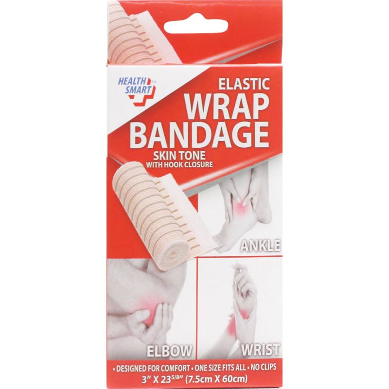 Health Smart Elastic Wrap Bandage with Hook and Loop Fastener (Pack of 24)
