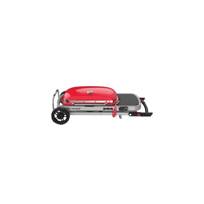 Weber 9030001 Gas Grill, 13,000 Btu, Propane, 1-Burner, Smoker Included: No, Side Shelf Included: Yes, Red Red