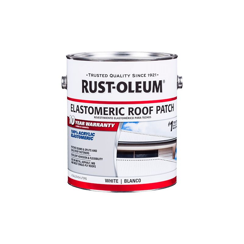 Rust-Oleum 301898 Elastomeric Roof Patch, White, Liquid, 0.9 gal White
