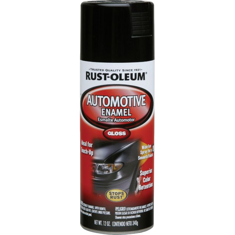 Rust-Oleum Stops Rust Automotive Enamel Black, 12 Oz.