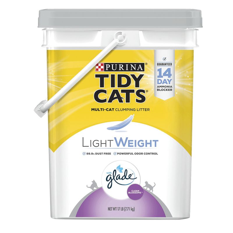 Tidy Cats Lightweight with Glade 16759 Clumping Cat Litter, 17 lb Pail