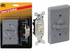Bell Weatherproof Outdoor Switch Cover 3-Way Switch, Gray, 6A/3A