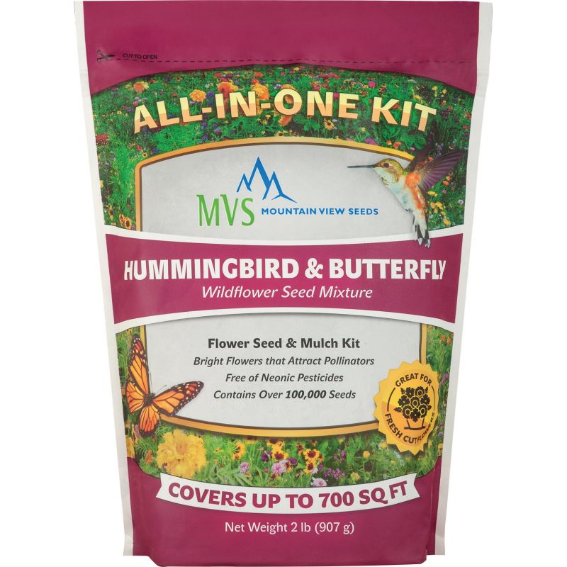 Mountain View Seeds Hummingbird &amp; Butterfly Wildflower Seed Mix