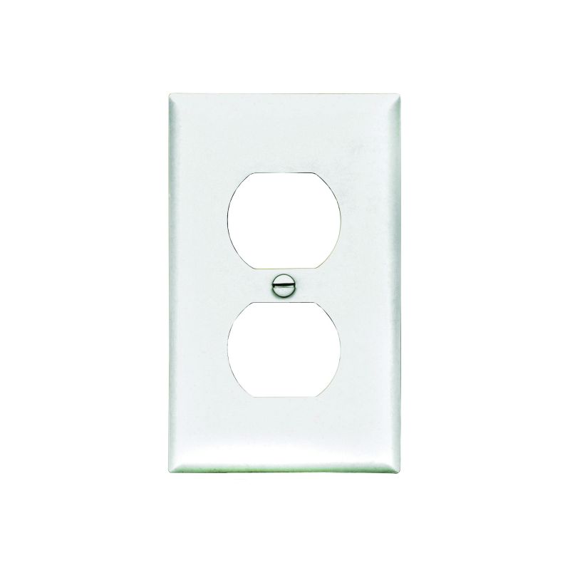 Eaton Wiring Devices BP5132W Wallplate, 4-1/2 in L, 2-3/4 in W, 1 -Gang, Nylon, White, High-Gloss, Flush Mounting White