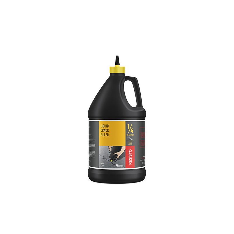 Resistoseal 50006 Crack Filler, Liquid, Black, Slight Petroleum, 1 gal Bottle Black